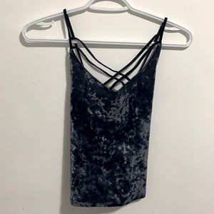 Blue Velvet American Eagle Crop Top